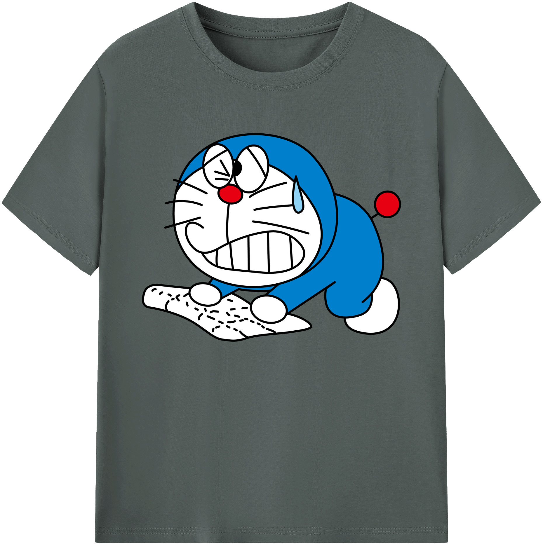 （画像用） ドラえもん Doraemon 綿100％ メンズ半袖Tシャツ｜肌触りやわらか＆通気性